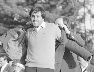 Seve Ballesteros after 1983 victory. (Photo from augusta.com)